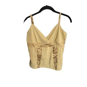 Vintage, Kenneth Cole, women’s brass colored front cross top size large